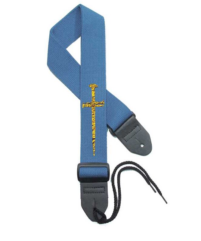 Cerulean Blue Strap / Gold Cross