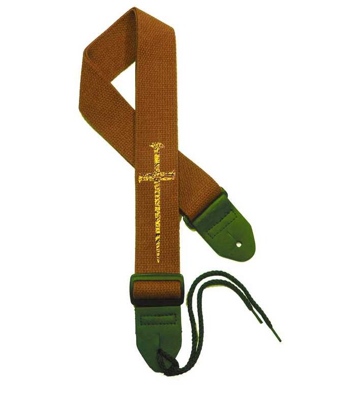 Chocolate Brown Strap / Gold Cross