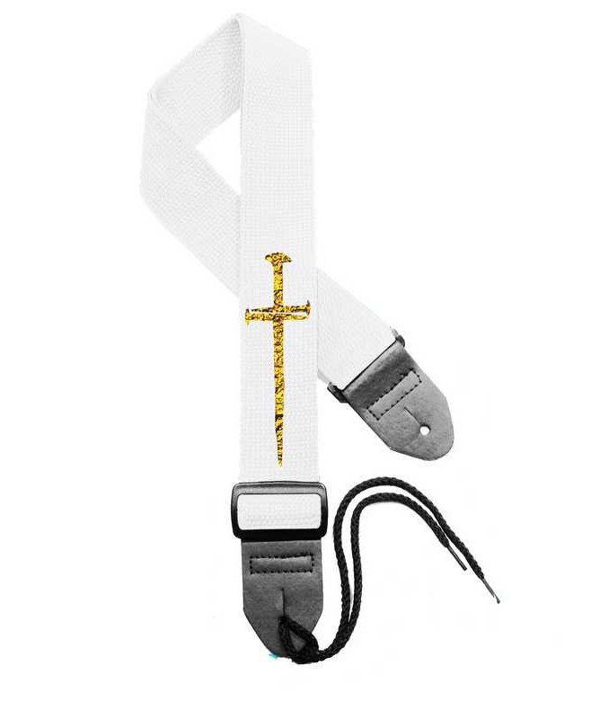 White Strap / Gold Cross