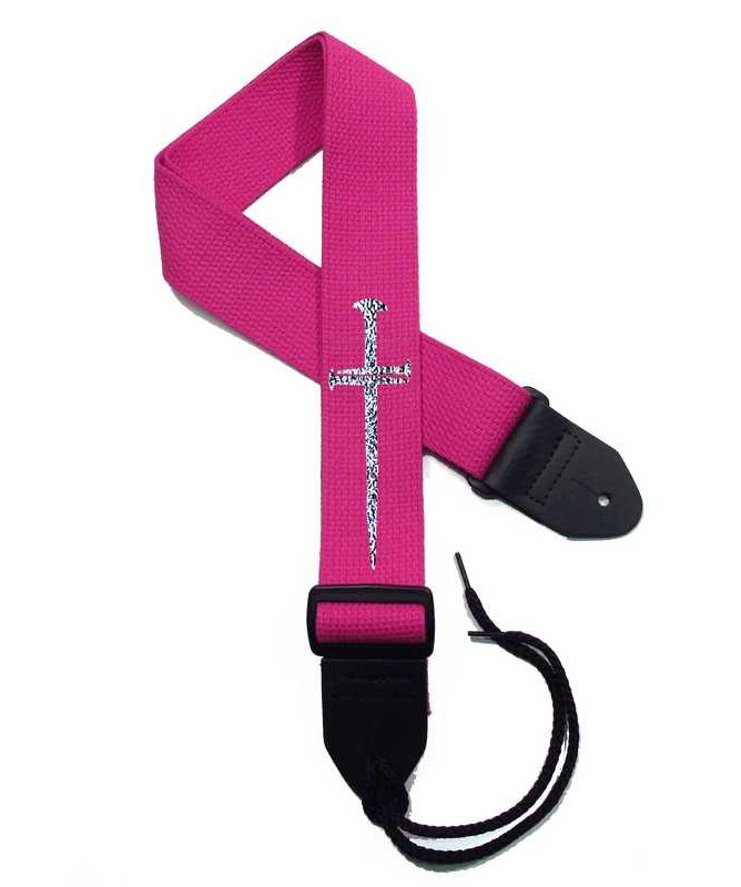 Fuchsia Strap / Silver Cross