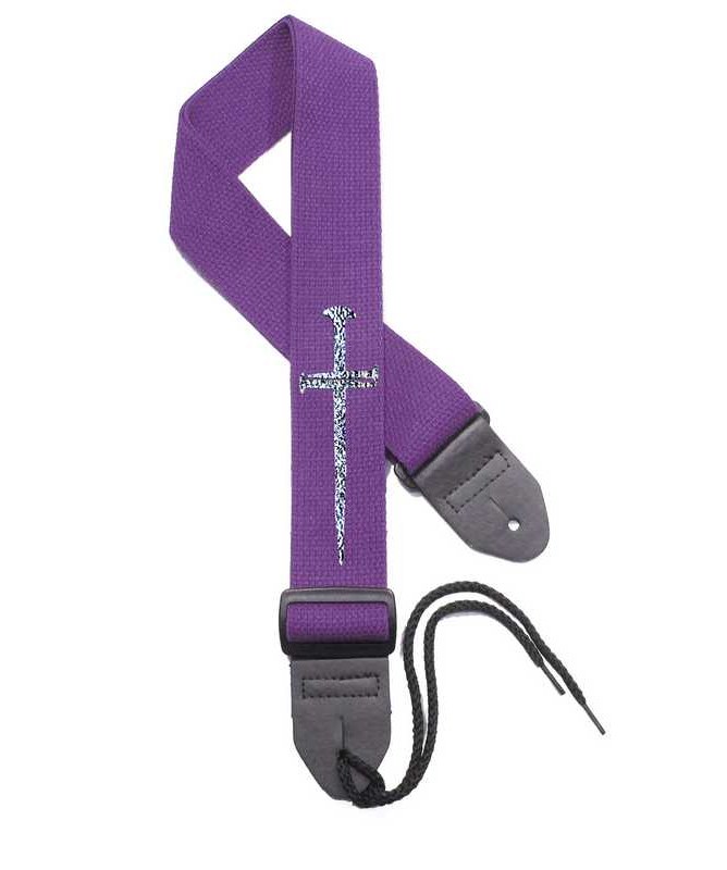 Purple Strap / Silver Cross