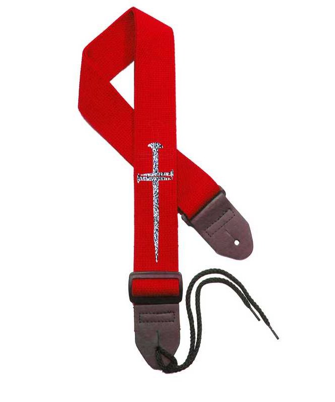 Red Strap / Silver Cross