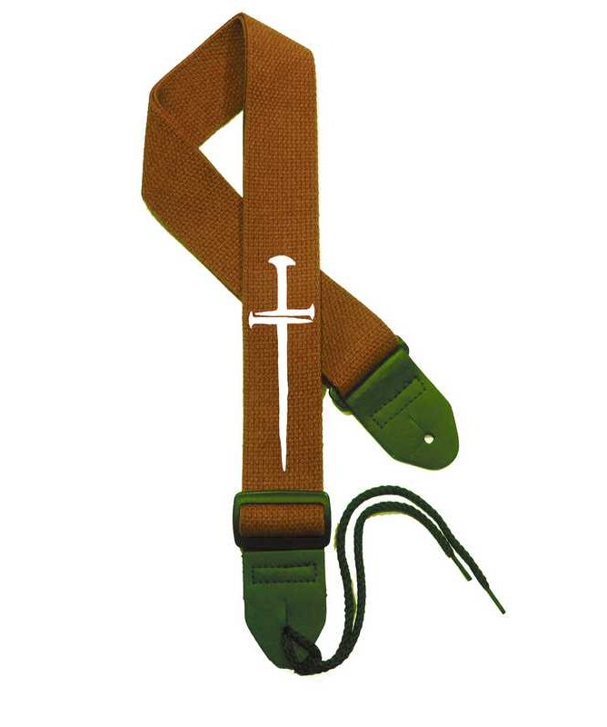 Chocolate Brown Strap / White Cross