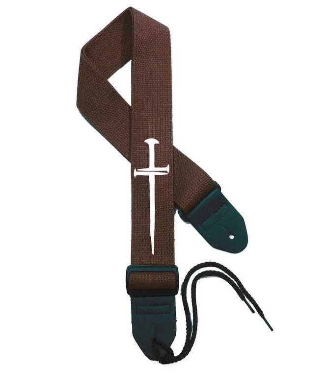 Dark Brown Strap / White Cross