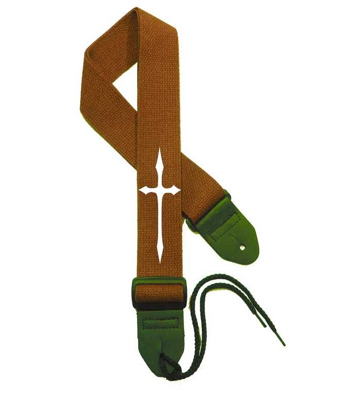Chocolate Brown Strap / White Cross