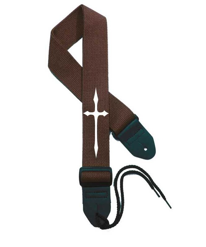 Dark Brown Strap / White Cross