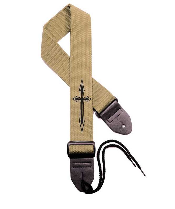 Tan Strap / Black Cross