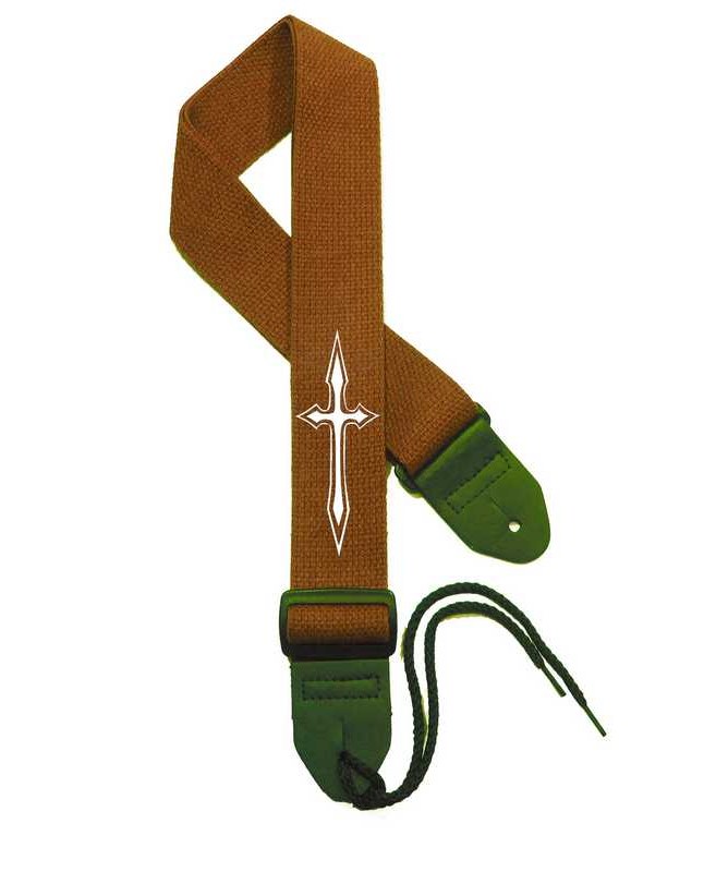 Chocolate Brown Strap / White Cross
