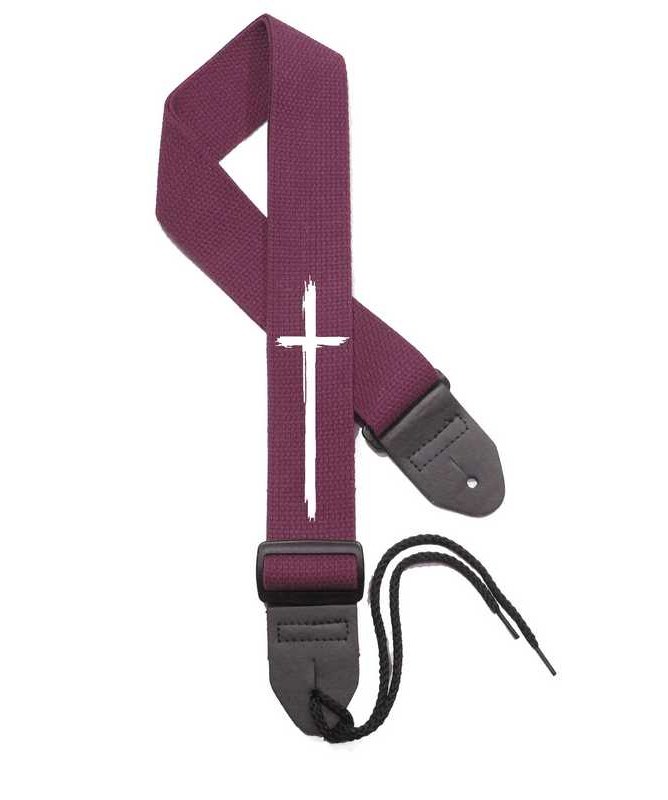 Maroon Strap / White Cross