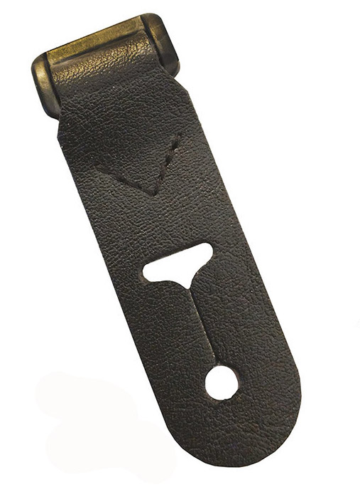 Legacy easy-on synthetic leather mandolin strap end tab